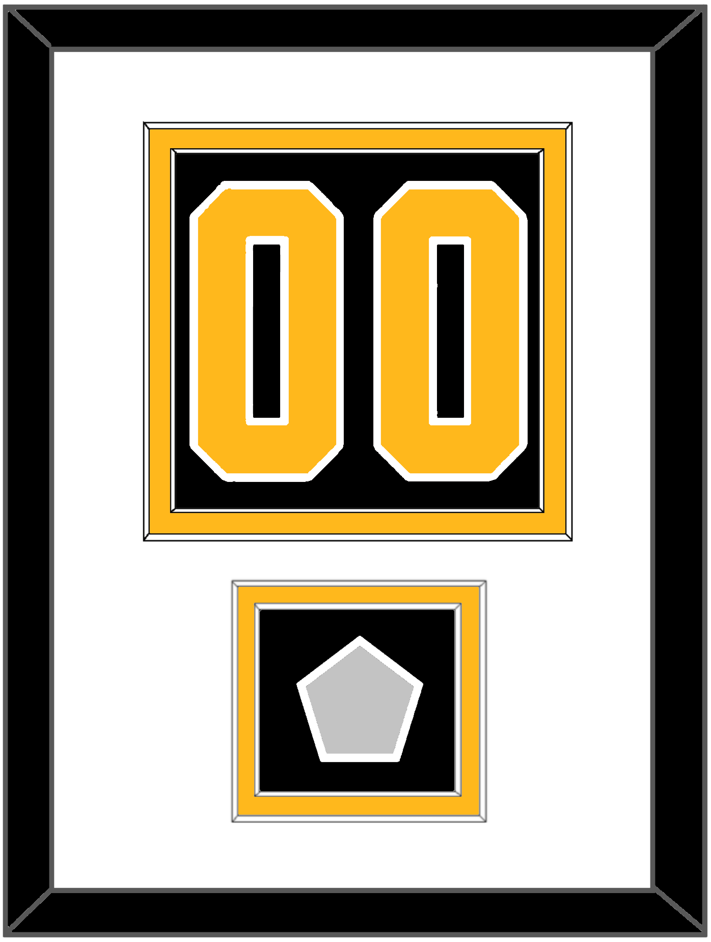 Pittsburgh Number (Back) & Stanley Cup Champions Patch - Home Black - Signature Tier 1