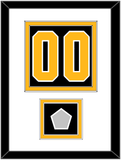 Pittsburgh Number (Back) & Stanley Cup Finals Patch - Road Black (1988-1992) - Double Mat 1