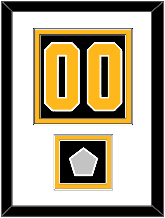 Pittsburgh Number (Back) & Stanley Cup Finals Patch - Home Black - Signature Tier 1