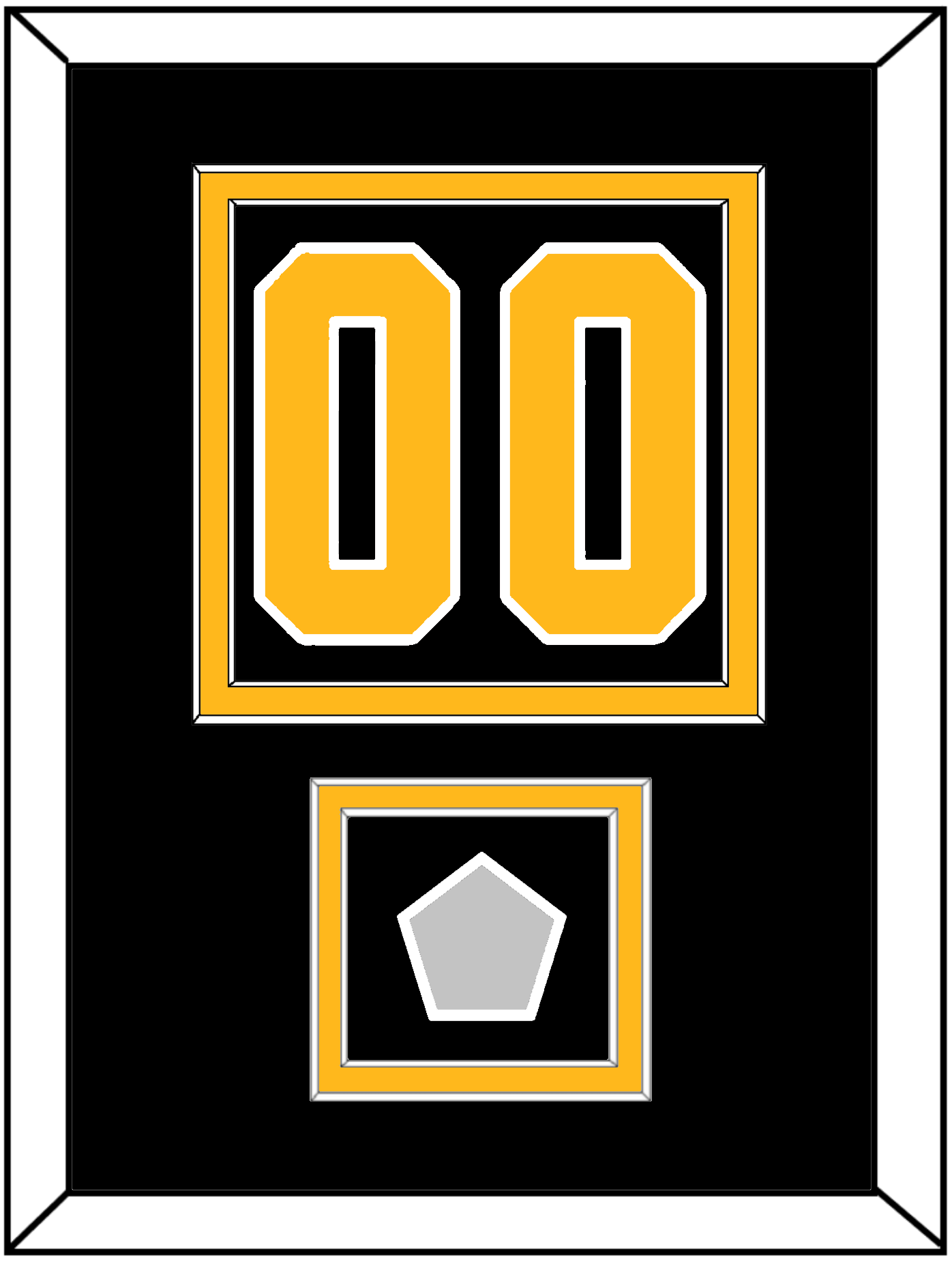 Pittsburgh Number (Back) & Stanley Cup Finals Patch - Road Black (1988-1992) - Signature Tier 2