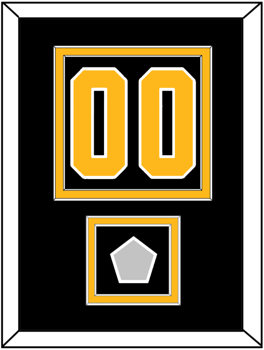 Pittsburgh Number (Back) & Stanley Cup Finals Patch - Road Black (1988-1992) - Signature Tier 2