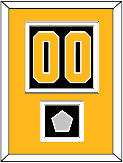 Pittsburgh Number (Back) & Stanley Cup Champions Patch - Home Black - Signature Tier 3