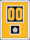 Pittsburgh Number (Back) & Stanley Cup Finals Patch - Road Black (1988-1992) - Double Mat 3