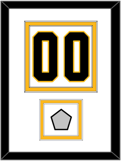 Pittsburgh Number (Back) & Stanley Cup Finals Patch - Home White (1988-1992) - Signature Tier 1