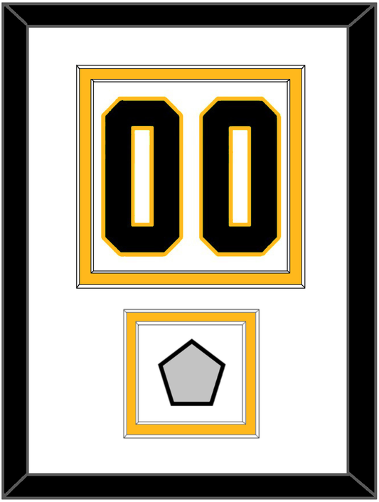 Pittsburgh Number (Back) & Stanley Cup Finals Patch - Home White (1988-1992) - Signature Tier 1
