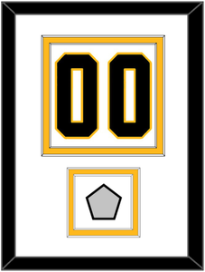 Pittsburgh Number (Back) & Stanley Cup Finals Patch - Road White - Double Mat 1