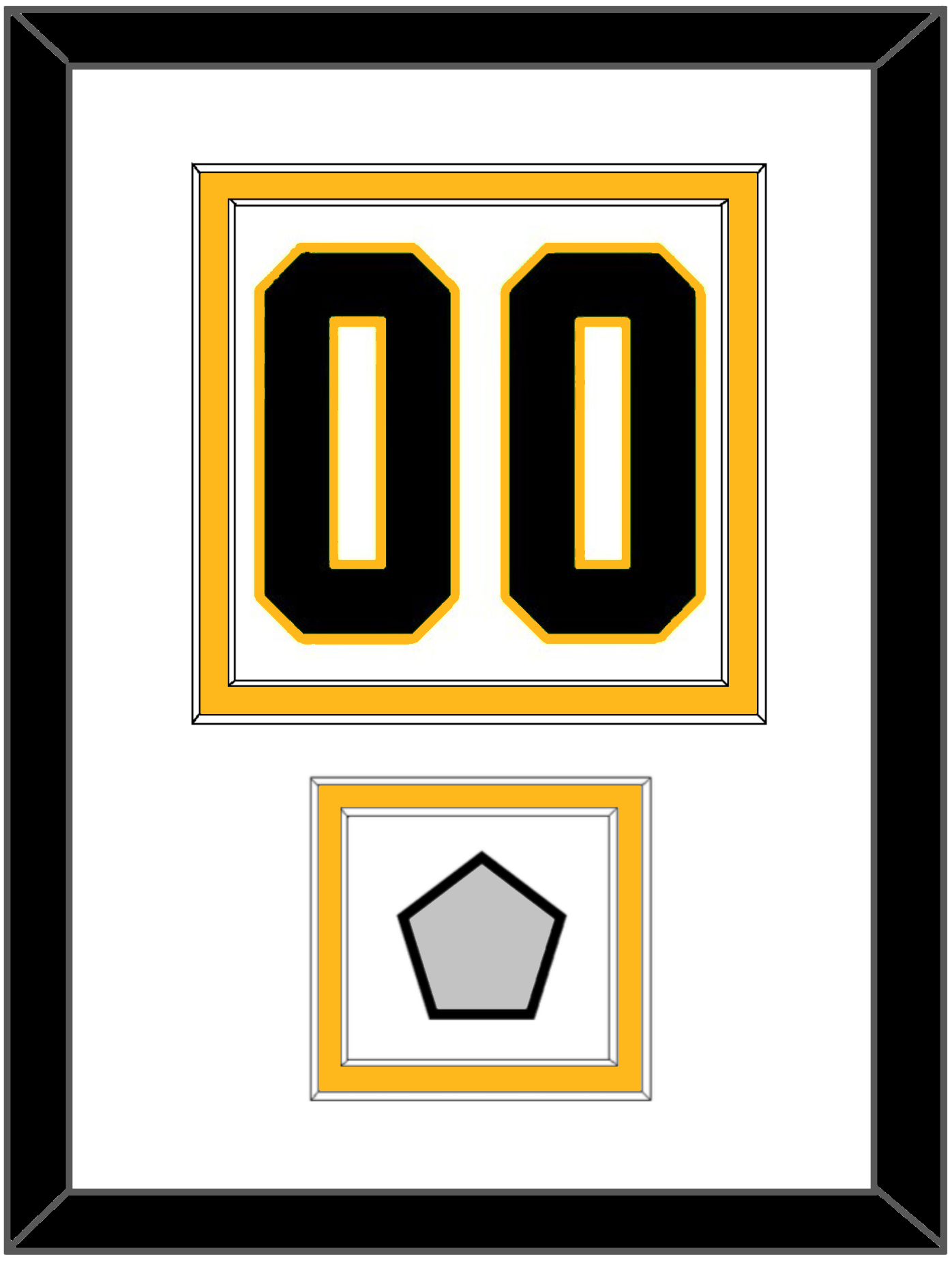 Pittsburgh Number (Back) & Stanley Cup Champions Patch - Home White (1988-1992) - Signature Tier 1