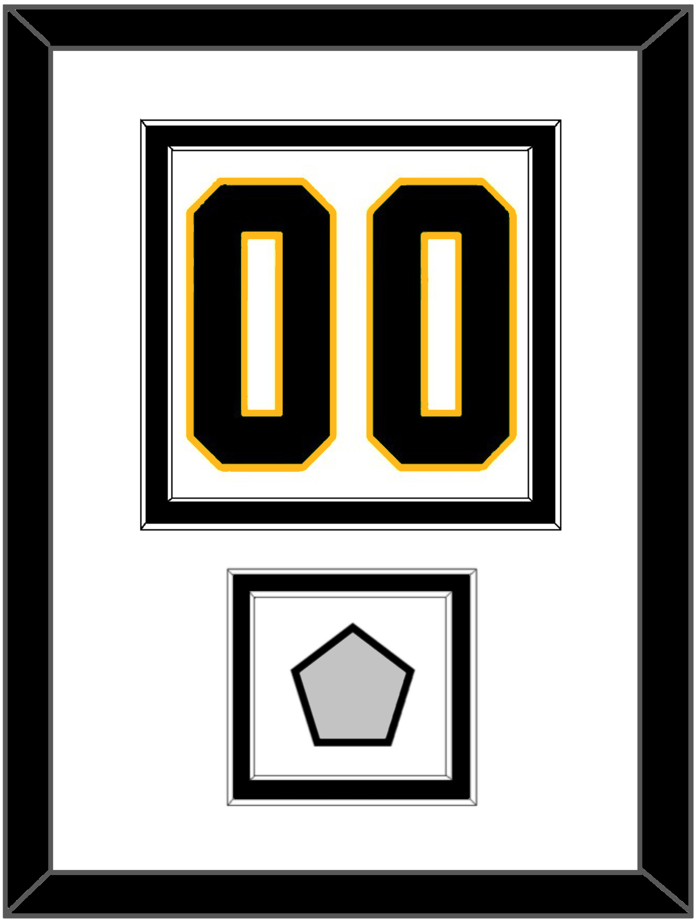 Pittsburgh Number (Back) & Stanley Cup Finals Patch - Home White (1988-1992) - Signature Tier 2