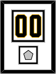 Pittsburgh Number (Back) & Stanley Cup Champions Patch - Home White (1988-1992) - Double Mat 2