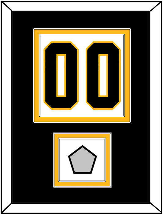 Pittsburgh Number (Back) & Stanley Cup Finals Patch - Home White (1988-1992) - Signature Tier 3