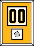 Pittsburgh Number (Back) & Stanley Cup Champions Patch - Home White (1988-1992) - Double Mat 4