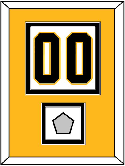 Pittsburgh Number (Back) & Stanley Cup Champions Patch - Road White - Signature Tier 4
