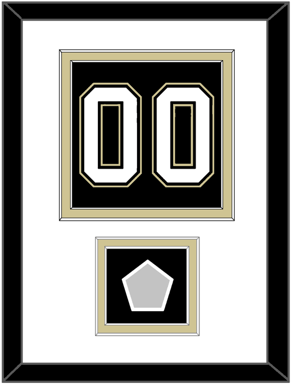 Pittsburgh Number (Back) & Stanley Cup Finals Patch - Home Black (2007-2016) - Double Mat 1