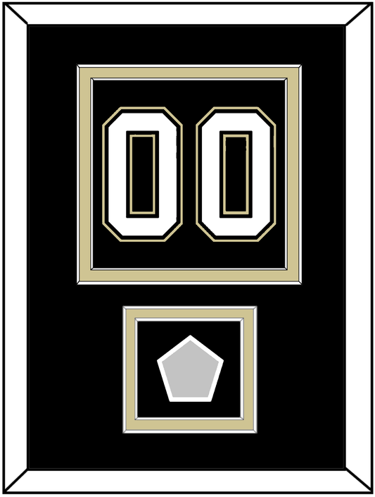 Pittsburgh Number (Back) & Stanley Cup Finals Patch - Home Black (2007-2016) - Signature Tier 2