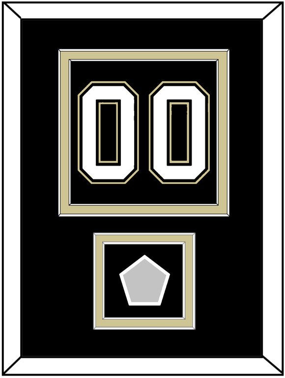 Pittsburgh Number (Back) & Stanley Cup Finals Patch - Home Black (2007-2016) - Double Mat 2