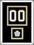 Pittsburgh Number (Back) & Stanley Cup Finals Patch - Home Black (2007-2016) - Double Mat 2