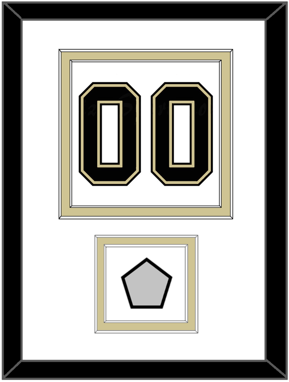 Pittsburgh Number (Back) & Stanley Cup Finals Patch - Road White (2007-2016) - Double Mat 1