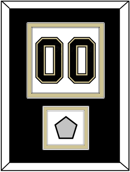 Pittsburgh Number (Back) & Stanley Cup Champions Patch - Road White (2007-2016) - Signature Tier 2