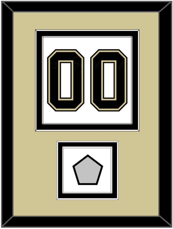 Pittsburgh Number (Back) & Stanley Cup Finals Patch - Road White (2007-2016) - Double Mat 3