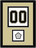 Pittsburgh Number (Back) & Stanley Cup Champions Patch - Road White (2007-2016) - Double Mat 3