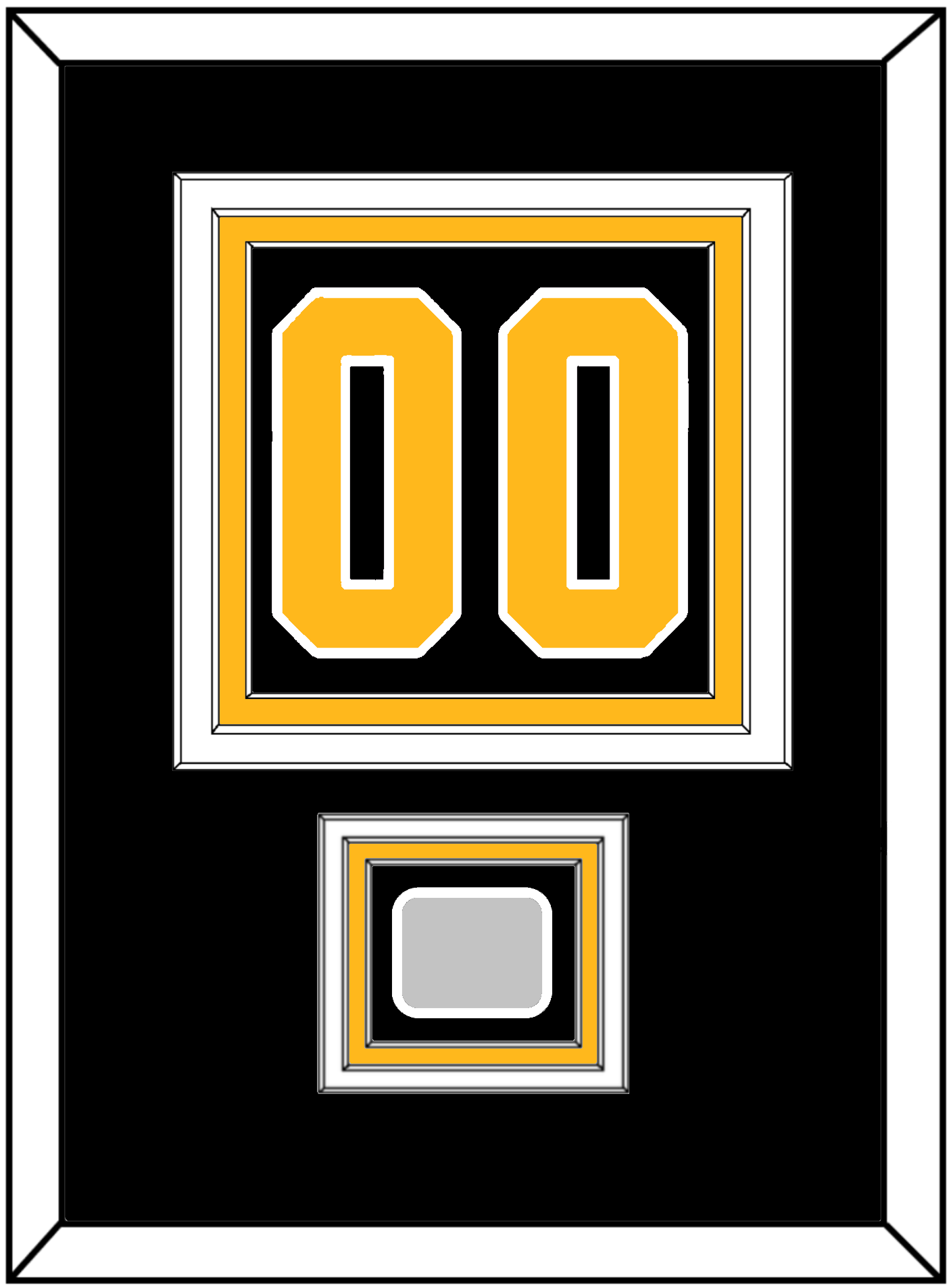 Pittsburgh Number (Back) & Stanley Cup Champions Patch - Road Black (1988-1992) - Premier Tier 2