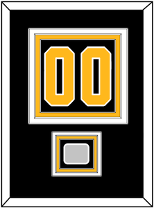 Pittsburgh Number (Back) & Stanley Cup Finals Patch - Road Black (1988-1992) - Triple Mat 2