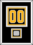 Pittsburgh Number (Back) & Stanley Cup Finals Patch - Road Black (1988-1992) - Triple Mat 2