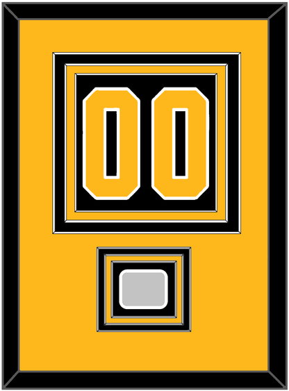 Pittsburgh Number (Back) & Stanley Cup Champions Patch - Home Black - Premier Tier 3