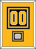 Pittsburgh Number (Back) & Stanley Cup Finals Patch - Road Black (1988-1992) - Triple Mat 3