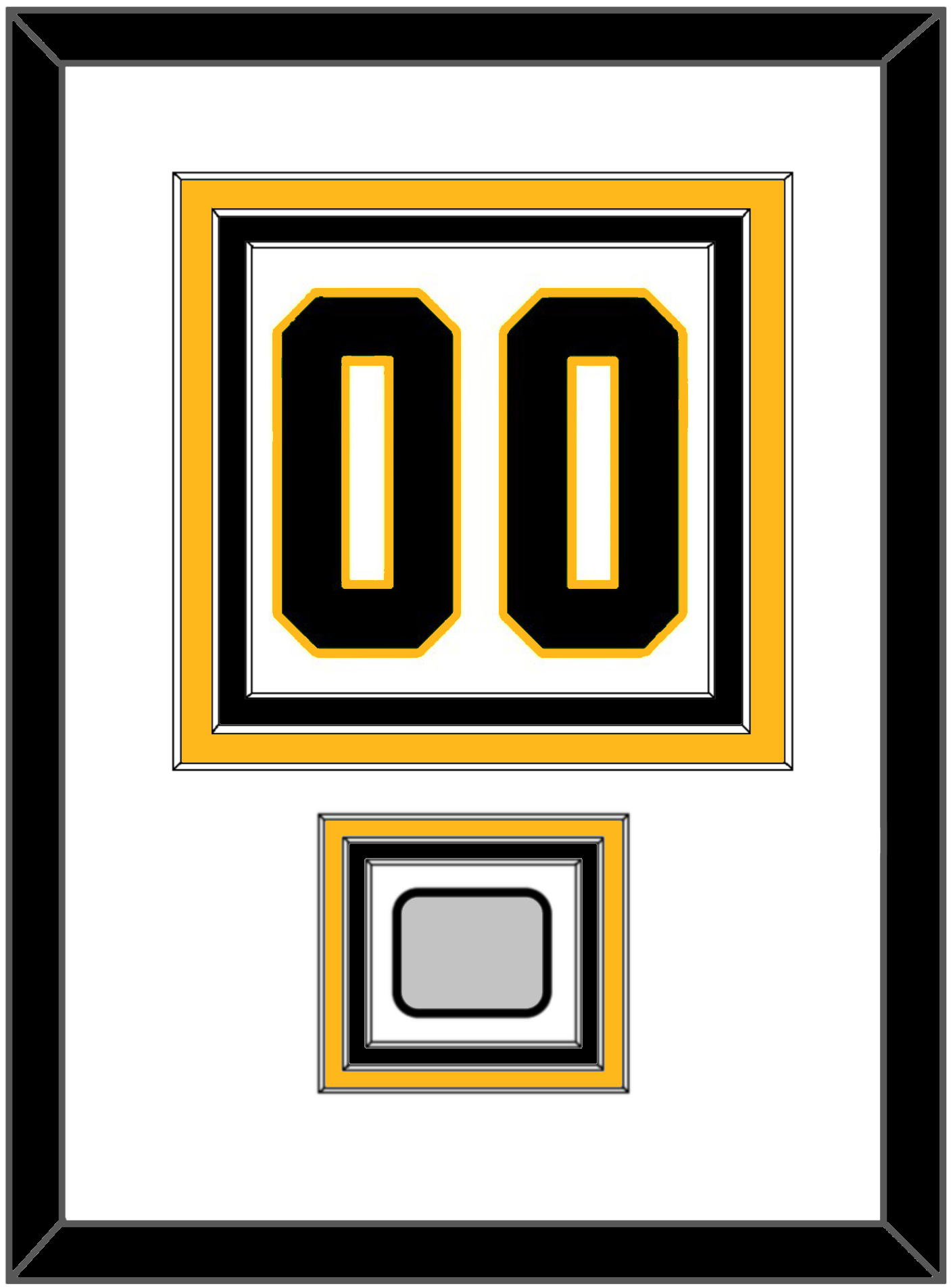 Pittsburgh Number (Back) & Stanley Cup Champions Patch - Home White (1988-1992) - Premier Tier 1