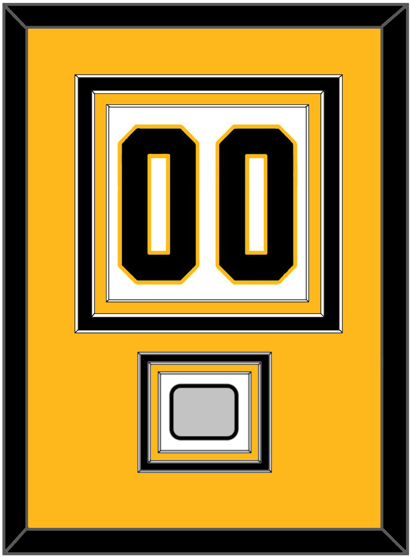 Pittsburgh Number (Back) & Stanley Cup Finals Patch - Home White (1988-1992) - Premier Tier 3