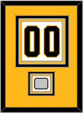 Pittsburgh Number (Back) & Stanley Cup Champions Patch - Road White - Triple Mat 3