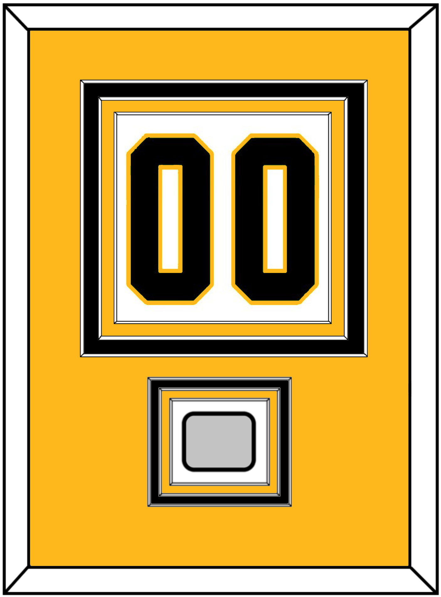 Pittsburgh Number (Back) & Stanley Cup Finals Patch - Home White (1988-1992) - Premier Tier 3