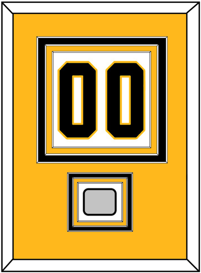 Pittsburgh Number (Back) & Stanley Cup Finals Patch - Home White (1988-1992) - Premier Tier 3