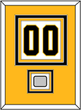 Pittsburgh Number (Back) & Stanley Cup Champions Patch - Road White - Triple Mat 3