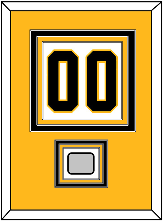 Pittsburgh Number (Back) & Stanley Cup Finals Patch - Road White - Premier Tier 3