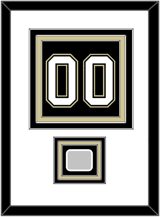 Pittsburgh Number (Back) & Stanley Cup Finals Patch - Home Black (2007-2016)- Premier Tier 1