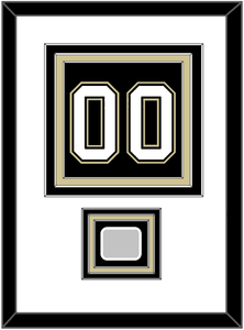 Pittsburgh Number (Back) & Stanley Cup Champions Patch - Home Black (2007-2016) - Triple Mat 1