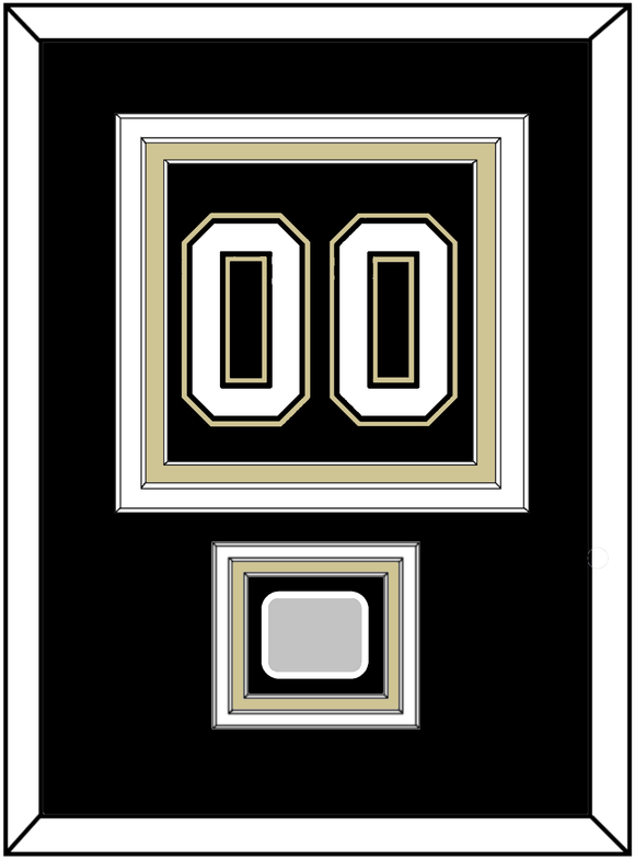 Pittsburgh Number (Back) & Stanley Cup Champions Patch - Home Black (2007-2016) - Triple Mat 2