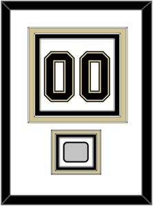 Pittsburgh Number (Back) & Stanley Cup Finals Patch - Road White (2007-2016)- Triple Mat 1