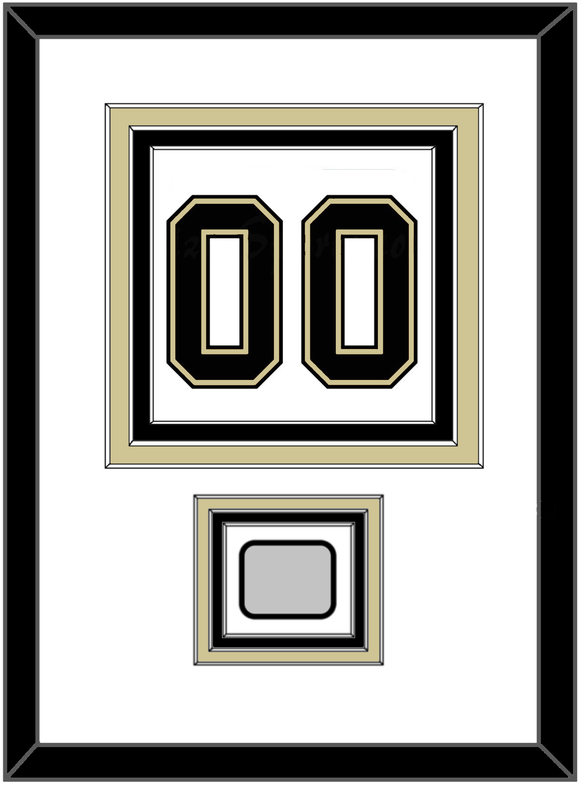 Pittsburgh Number (Back) & Stanley Cup Champions Patch - Road White (2007-2016) - Triple Mat 1