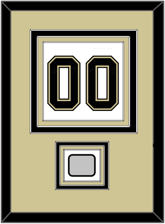 Pittsburgh Number (Back) & Stanley Cup Champions Patch - Road White (2007-2016) - Triple Mat 3