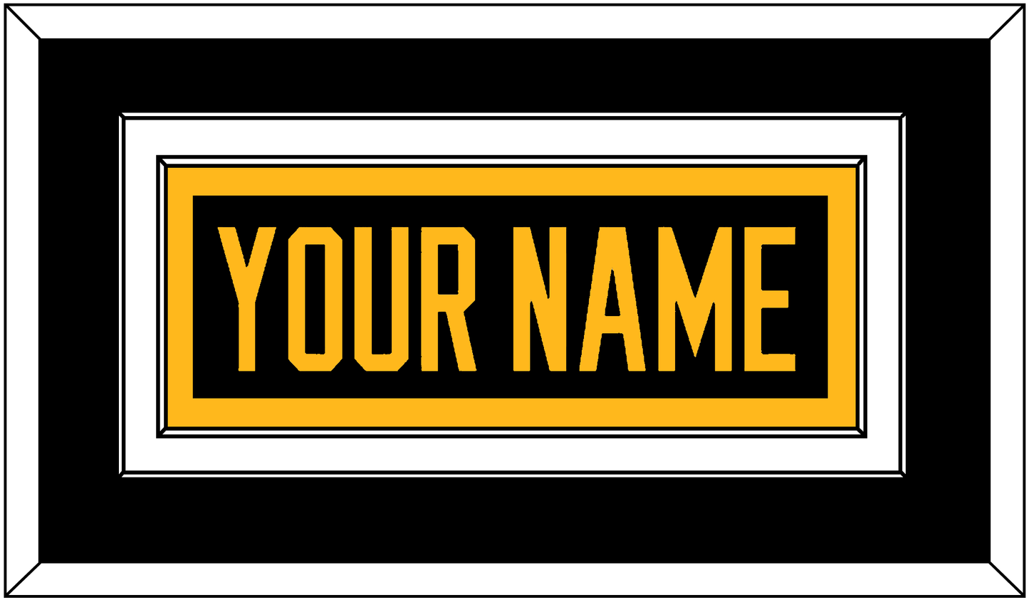 Pittsburgh Nameplate - Home Black - Signature Tier 2