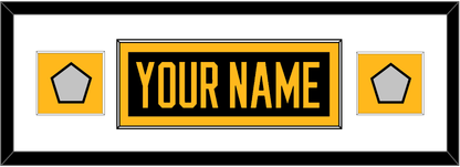 Pittsburgh Nameplate & 2 Stanley Cup Finals Patches - Road Black (1988-1992) - Essential Tier 3
