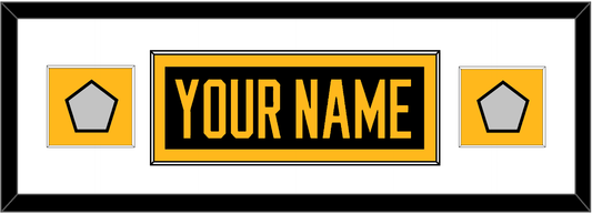 Pittsburgh Nameplate & 2 Stanley Cup Finals Patches - Home Black - Essential Tier 3