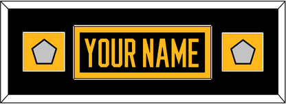 Pittsburgh Nameplate & 2 Stanley Cup Champions Patches - Road Black (1988-1992) - Essential Tier 4