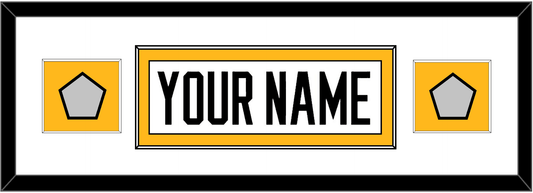 Pittsburgh Nameplate & 2 Stanley Cup Finals Patches - Home White (1988-1992) - Essential Tier 4