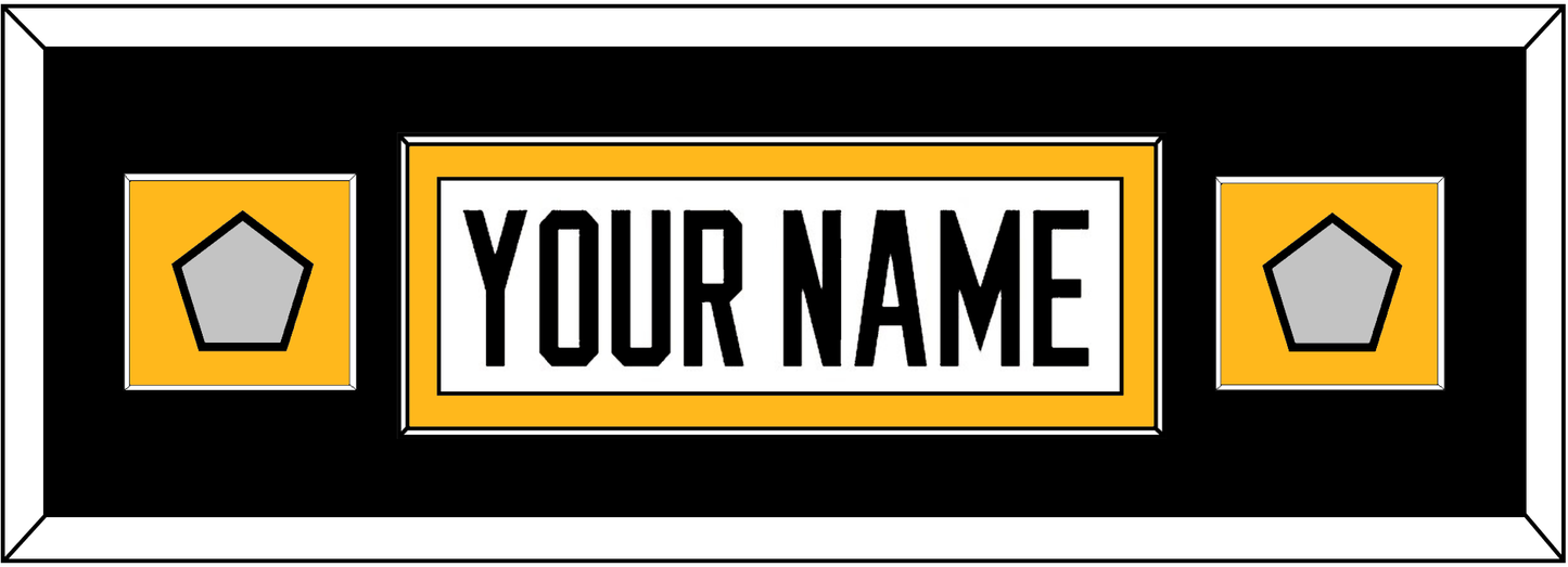 Pittsburgh Nameplate & 2 Stanley Cup Champions Patches - Road White - Essential Tier 6