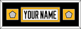 Pittsburgh Nameplate & 2 Stanley Cup Champions Patches - Road White - Single Mat 6