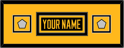 Pittsburgh Nameplate & 2 Stanley Cup Champions Patches - Road Black (1988-1992) - Signature Tier 5